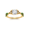 Load image into Gallery viewer, entwined-celtic-asscher-cut-love-knot-emerald-engagement-ring-in-yellow-gold-FD9306ASRGEMGR-NL-YG