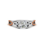 Load image into Gallery viewer, entwined-celtic-asscher-cut-love-knot-orange-sapphire-engagement-ring-in-white-gold-FD9306ASRGSAOR-NL-WG

