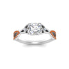 Load image into Gallery viewer, entwined-celtic-asscher-cut-love-knot-orange-sapphire-engagement-ring-in-white-gold-FD9306ASRGSAOR-NL-WG