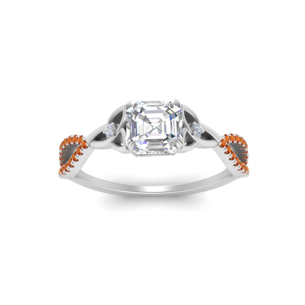 entwined-celtic-asscher-cut-love-knot-orange-sapphire-engagement-ring-in-white-gold-FD9306ASRGSAOR-NL-WG