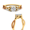 Load image into Gallery viewer, entwined-celtic-asscher-cut-love-knot-orange-sapphire-engagement-ring-in-yellow-gold-FD9306ASRGSAOR-NL-YG