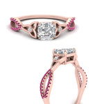 Load image into Gallery viewer, entwined-celtic-asscher-cut-love-knot-pink-sapphire-engagement-ring-in-rose-gold-FD9306ASRGSADRPI-NL-RG
