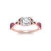 Load image into Gallery viewer, entwined-celtic-asscher-cut-love-knot-pink-sapphire-engagement-ring-in-rose-gold-FD9306ASRGSADRPI-NL-RG