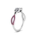 Load image into Gallery viewer, entwined-celtic-asscher-cut-love-knot-pink-sapphire-engagement-ring-in-white-gold-FD9306ASRGSADRPI-NL-WG
