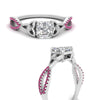 Load image into Gallery viewer, entwined-celtic-asscher-cut-love-knot-pink-sapphire-engagement-ring-in-white-gold-FD9306ASRGSADRPI-NL-WG