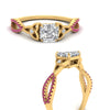 Load image into Gallery viewer, entwined-celtic-asscher-cut-love-knot-pink-sapphire-engagement-ring-in-yellow-gold-FD9306ASRGSADRPI-NL-YG