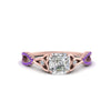 Load image into Gallery viewer, entwined-celtic-asscher-cut-love-knot-purple-topaz-engagement-ring-in-rose-gold-FD9306ASRGVITO-NL-RG