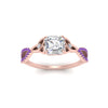 Load image into Gallery viewer, entwined-celtic-asscher-cut-love-knot-purple-topaz-engagement-ring-in-rose-gold-FD9306ASRGVITO-NL-RG