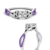 Load image into Gallery viewer, entwined-celtic-asscher-cut-love-knot-purple-topaz-engagement-ring-in-white-gold-FD9306ASRGVITO-NL-WG