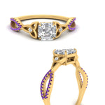 Load image into Gallery viewer, entwined-celtic-asscher-cut-love-knot-purple-topaz-engagement-ring-in-yellow-gold-FD9306ASRGVITO-NL-YG
