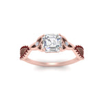 Load image into Gallery viewer, entwined-celtic-asscher-cut-love-knot-ruby-engagement-ring-in-rose-gold-FD9306ASRGRUDR-NL-RG
