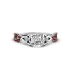 Load image into Gallery viewer, entwined-celtic-asscher-cut-love-knot-ruby-engagement-ring-in-white-gold-FD9306ASRGRUDR-NL-WG