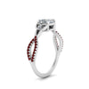Load image into Gallery viewer, entwined-celtic-asscher-cut-love-knot-ruby-engagement-ring-in-white-gold-FD9306ASRGRUDR-NL-WG