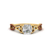 Load image into Gallery viewer, entwined-celtic-asscher-cut-love-knot-ruby-engagement-ring-in-yellow-gold-FD9306ASRGRUDR-NL-YG