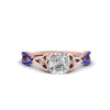 Load image into Gallery viewer, entwined-celtic-asscher-cut-love-knot-sapphire-engagement-ring-in-rose-gold-FD9306ASRGSABL-NL-RG