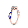Load image into Gallery viewer, entwined-celtic-asscher-cut-love-knot-sapphire-engagement-ring-in-rose-gold-FD9306ASRGSABL-NL-RG