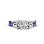 Load image into Gallery viewer, entwined-celtic-asscher-cut-love-knot-sapphire-engagement-ring-in-white-gold-FD9306ASRGSABL-NL-WG
