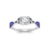 Load image into Gallery viewer, entwined-celtic-asscher-cut-love-knot-sapphire-engagement-ring-in-white-gold-FD9306ASRGSABL-NL-WG