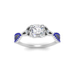 Load image into Gallery viewer, entwined-celtic-asscher-cut-love-knot-sapphire-engagement-ring-in-white-gold-FD9306ASRGSABL-NL-WG
