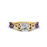 Load image into Gallery viewer, entwined-celtic-asscher-cut-love-knot-sapphire-engagement-ring-in-yellow-gold-FD9306ASRGSABL-NL-YG
