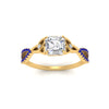 Load image into Gallery viewer, entwined-celtic-asscher-cut-love-knot-sapphire-engagement-ring-in-yellow-gold-FD9306ASRGSABL-NL-YG