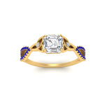 Load image into Gallery viewer, entwined-celtic-asscher-cut-love-knot-sapphire-engagement-ring-in-yellow-gold-FD9306ASRGSABL-NL-YG
