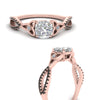 Load image into Gallery viewer, entwined-celtic-cushion-cut-love-knot-black-diamond-engagement-ring-in-rose-gold-FD9306CURGBLACK-NL-RG