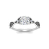 Load image into Gallery viewer, entwined-celtic-cushion-cut-love-knot-black-diamond-engagement-ring-in-white-gold-FD9306CURGBLACK-NL-WG