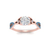 Load image into Gallery viewer, entwined-celtic-cushion-cut-love-knot-blue-topaz-engagement-ring-in-rose-gold-FD9306CURGICBLTO-NL-RG