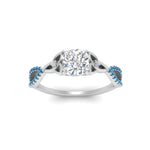 Load image into Gallery viewer, entwined-celtic-cushion-cut-love-knot-blue-topaz-engagement-ring-in-white-gold-FD9306CURGICBLTO-NL-WG
