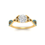 Load image into Gallery viewer, entwined-celtic-cushion-cut-love-knot-blue-topaz-engagement-ring-in-yellow-gold-FD9306CURGICBLTO-NL-YG
