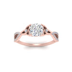 Load image into Gallery viewer, entwined-celtic-cushion-cut-love-knot-diamond-engagement-ring-in-rose-gold-FD9306CUR-NL-RG
