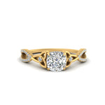 Load image into Gallery viewer, entwined-celtic-cushion-cut-love-knot-diamond-engagement-ring-in-yellow-gold-FD9306CUR-NL-YG
