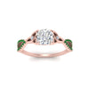 Load image into Gallery viewer, entwined-celtic-cushion-cut-love-knot-emerald-engagement-ring-in-rose-gold-FD9306CURGEMGR-NL-RG
