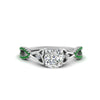 Load image into Gallery viewer, entwined-celtic-cushion-cut-love-knot-emerald-engagement-ring-in-white-gold-FD9306CURGEMGR-NL-WG