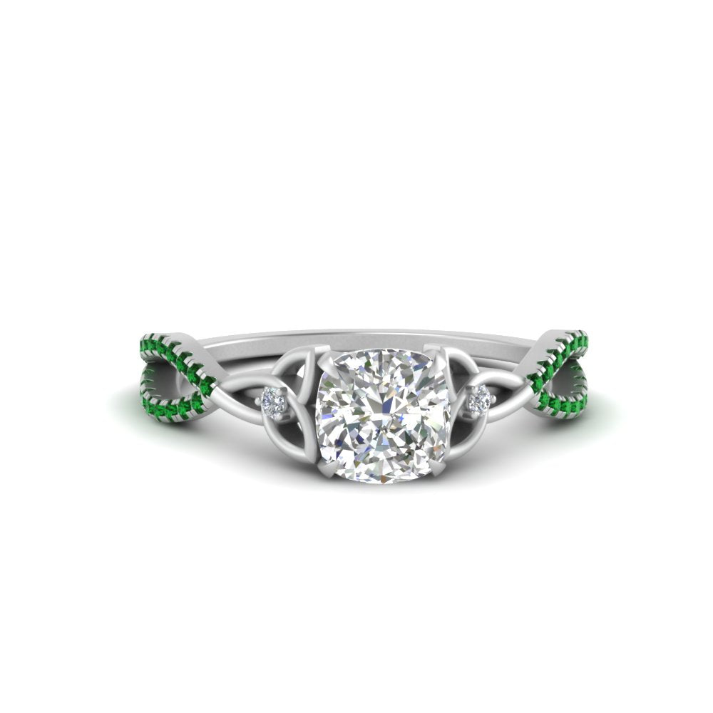 entwined-celtic-cushion-cut-love-knot-emerald-engagement-ring-in-white-gold-FD9306CURGEMGR-NL-WG
