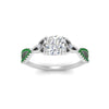 Load image into Gallery viewer, entwined-celtic-cushion-cut-love-knot-emerald-engagement-ring-in-white-gold-FD9306CURGEMGR-NL-WG