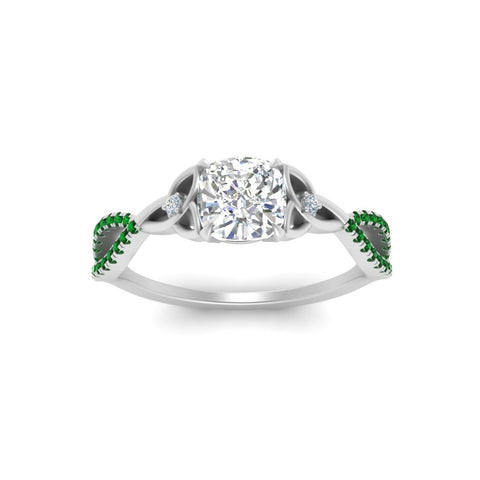 entwined-celtic-cushion-cut-love-knot-emerald-engagement-ring-in-white-gold-FD9306CURGEMGR-NL-WG
