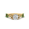 Load image into Gallery viewer, entwined-celtic-cushion-cut-love-knot-emerald-engagement-ring-in-yellow-gold-FD9306CURGEMGR-NL-YG