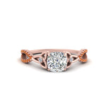 Load image into Gallery viewer, entwined-celtic-cushion-cut-love-knot-orange-sapphire-engagement-ring-in-rose-gold-FD9306CURGSAOR-NL-RG

