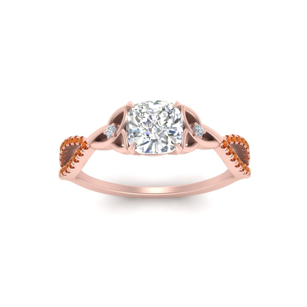 entwined-celtic-cushion-cut-love-knot-orange-sapphire-engagement-ring-in-rose-gold-FD9306CURGSAOR-NL-RG