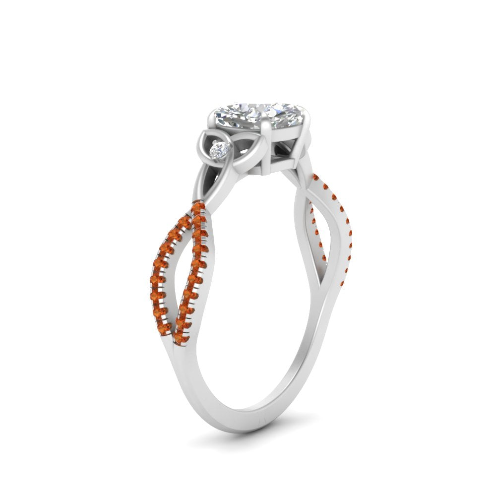 entwined-celtic-cushion-cut-love-knot-orange-sapphire-engagement-ring-in-white-gold-FD9306CURGSAOR-NL-WG