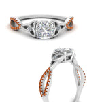 Load image into Gallery viewer, entwined-celtic-cushion-cut-love-knot-orange-sapphire-engagement-ring-in-white-gold-FD9306CURGSAOR-NL-WG
