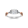 Load image into Gallery viewer, entwined-celtic-cushion-cut-love-knot-orange-sapphire-engagement-ring-in-white-gold-FD9306CURGSAOR-NL-WG