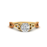 Load image into Gallery viewer, entwined-celtic-cushion-cut-love-knot-orange-sapphire-engagement-ring-in-yellow-gold-FD9306CURGSAOR-NL-YG
