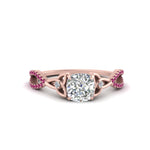 Load image into Gallery viewer, entwined-celtic-cushion-cut-love-knot-pink-sapphire-engagement-ring-in-rose-gold-FD9306CURGSADRPI-NL-RG
