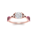 Load image into Gallery viewer, entwined-celtic-cushion-cut-love-knot-pink-sapphire-engagement-ring-in-rose-gold-FD9306CURGSADRPI-NL-RG
