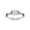 Load image into Gallery viewer, entwined-celtic-cushion-cut-love-knot-pink-sapphire-engagement-ring-in-white-gold-FD9306CURGSADRPI-NL-WG