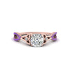 Load image into Gallery viewer, entwined-celtic-cushion-cut-love-knot-purple-topaz-engagement-ring-in-rose-gold-FD9306CURGVITO-NL-RG