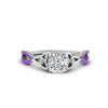 Load image into Gallery viewer, entwined-celtic-cushion-cut-love-knot-purple-topaz-engagement-ring-in-white-gold-FD9306CURGVITO-NL-WG
